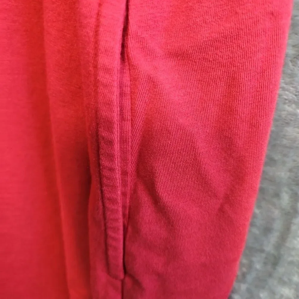 J. Jill Red Polo Shirt Dress w/ Pockets Pima Cotton Size MP (Medium Petite) - Picture 8 of 12